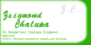 zsigmond chalupa business card